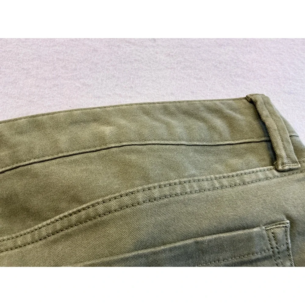 Banana Republic Pants Womens‎ 8A Green Twill Zip Leg Skinny Whispering Pine